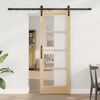 vidaXL Sliding Door ORKDAL Natural and Black 73.5 x 198.5 cm