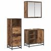vidaXL Bathroom Furniture Set with Door 3 pcs Old Wood Engineered Wood