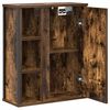 vidaXL Bathroom Wall Cabinet with Mirror Smoked Oak 50x21x60 cm