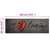 vidaXL Kitchen Rug Washable Cooking Text 60x180 cm Velvet