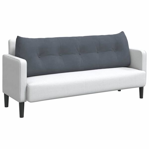 vidaXL Back Pillow Dark Grey 160 x 24 x 50 cm Velvet