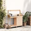 vidaXL Potting Table with Cabinet 110.5x45x124.5 cm Solid Wood Fir