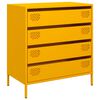 vidaXL Sideboard Mustard Yellow 68x39x73.5 cm Cold-rolled Steel