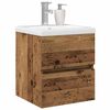vidaXL Bathroom Sink Cabinet Black Oak 41 x 39 x 62 cm Engineered Wood