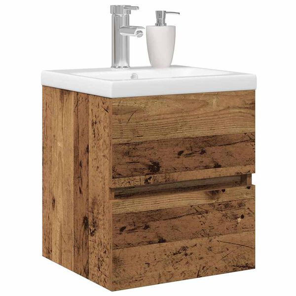 vidaXL Bathroom Sink Cabinet Black Oak 41 x 39 x 62 cm Engineered Wood