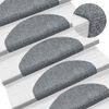 vidaXL Stair Mats Self-adhesive 20 pcs 65x21x4 cm Light Grey Half Round Large