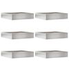 vidaXL Lawn Edging 6 pcs Silver 60 x 60 x 13 cm Stainless Steel