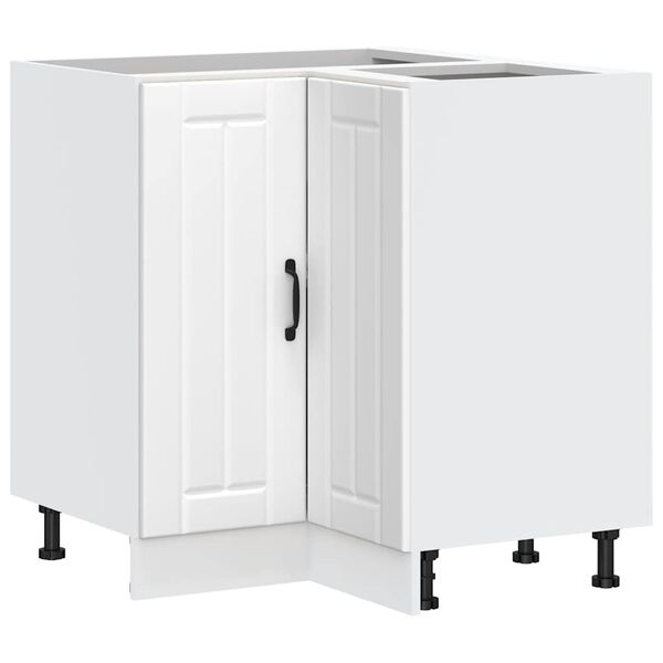 vidaXL Kitchen Corner Base Cabinet Lucca White Engineered Wood