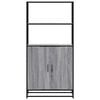 vidaXL Highboard Grey Sonoma 68x35x139 cm Engineered Wood and Metal
