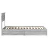 vidaXL Storage Bed with Drawer Grey Sonoma 75 x 190 cm Engineered Wood