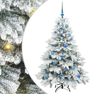 vidaXL Artificial Christmas Tree with 150 LEDs White 150 cm PE and PVC