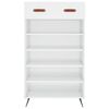 vidaXL Shoe Cabinet High Gloss White 60x35x105 cm Engineered Wood