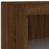 vidaXL Sideboard with LED Lights Brown Oak 60.5x37x100 cm