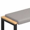 vidaXL Bench Cushion Sherpa Fabric Light Grey Depth 35 cm