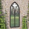 vidaXL Garden Mirror Black 70x30 cm Iron for Outdoor Use