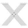 vidaXL Coffee Table Legs X-Shaped 2 pcs White 50x(42-43) cm Steel