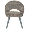 vidaXL Sofa Chair Kubu Rattan Grey