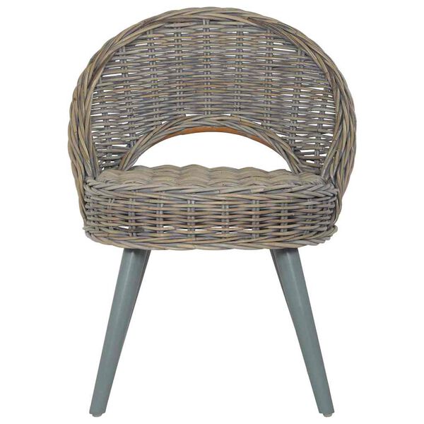 vidaXL Sofa Chair Kubu Rattan Grey