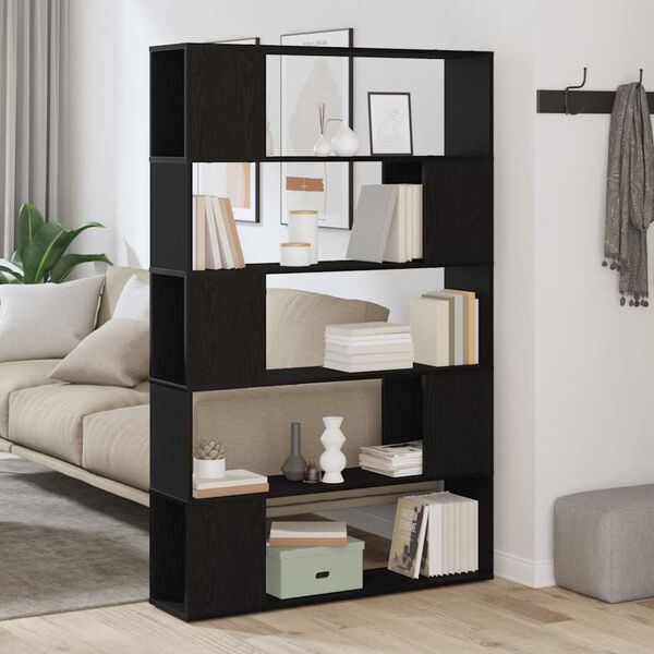 vidaXL TV Cabinet Set Black Oak 100 x 24 x 155 cm Engineered Wood