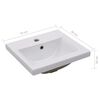 vidaXL Sink Cabinet with Built-in Basin High Gloss White Engineered Wood
