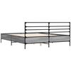 vidaXL Bed Frame without Mattress Grey Sonoma 150x200 cm King Size