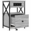 vidaXL Bedside Cabinet with Drawer 2 pcs Grey Sonoma 40 x 31 x 60 cm