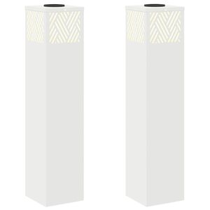 vidaXL Solar LED Pathway Light 2 pcs Warm White 18 x 18 x 80 cm