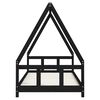 vidaXL Kids Bed Frame Black 90x200 cm Solid Wood Pine