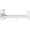 vidaXL Bed Frame without Mattress White 90x190 cm Single Solid Wood Pine