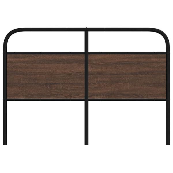 vidaXL Replace Headboard Brown Oak 120 cm Steel and Engineered Wood