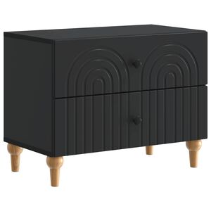 vidaXL Bedside Cabinet Black 62 x 34.5 x 48 cm Engineered Wood