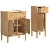vidaXL Bathroom Furniture Set 2 pcs Wax Brown Solid Pine Wood