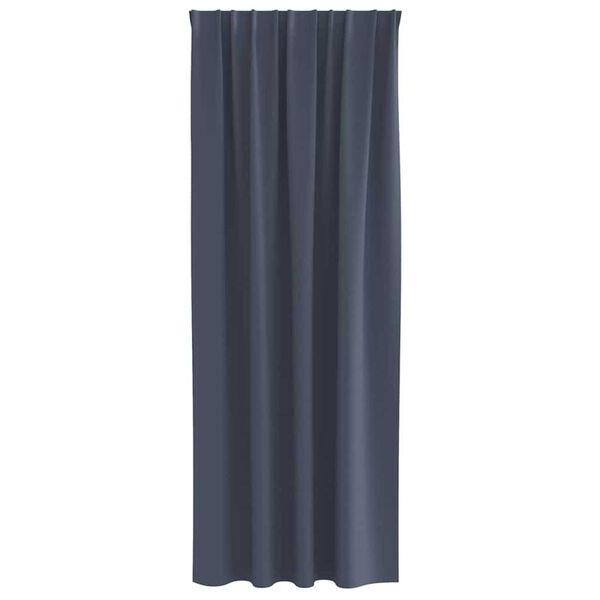 vidaXL Blackout Curtains with Rings 2 pcs Anthracite 260 x 140 cm
