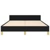 vidaXL Bed Frame without Mattress Black 180x200cm Super King Fabric