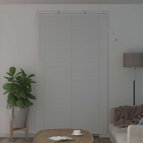 vidaXL Venetian Blind Manual Adjustable White 213 x 140 cm PVC