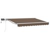 vidaXL Manual Awning Frame with LEDs Taupe 5 x 3 m