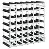 vidaXL Wine Rack for 42 Bottles Black Solid Pine Wood