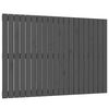 vidaXL Wall Headboard Grey 127.5x3x90 cm Solid Wood Pine