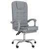vidaXL Massage Reclining Office Chair Light Grey Fabric