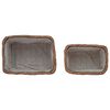 vidaXL Firewood Basket 2 pcs Brown Lacak Rattan