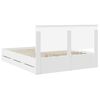 vidaXL Bed Frame with Drawer White 160 x 200 cm Engineer Wood