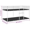 vidaXL Bunk Bed without Mattress White 90x200 cm Steel