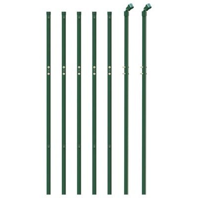 vidaXL Wire Mesh Fence Green 0.8x10 m Galvanised Steel