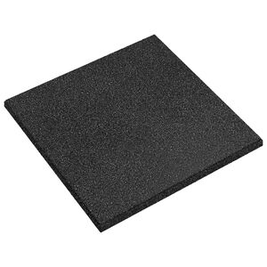 vidaXL Fall Protection Tiles 24 pcs Black 50 x 50 cm Rubber