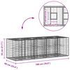 vidaXL Gabion Raised Bed Silver 180 x 60 x 55 cm Galvanised Steel
