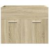 vidaXL 3 Piece Bathroom Furniture Set Sonoma Oak Engineered Wood