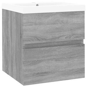 vidaXL Sink Cabinet with Built-in Basin Grey Sonoma Engineered Wood