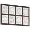 vidaXL Hand-Carved Wall Panel MDF 40x80x1.5 cm Brown and White
