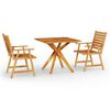vidaXL 3 Piece Garden Dining Set Solid Wood Acacia