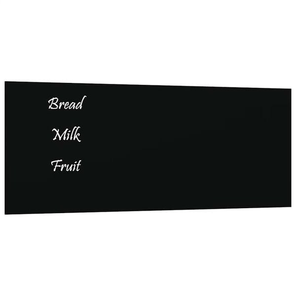 vidaXL Wall-mounted Magnetic Board Black 50x20 cm Tempered Glass